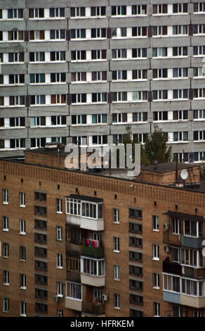 Maisons et Appartements dans le quartier de l'Avenue Mira, Moscou, Russie Banque D'Images