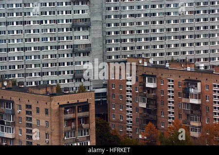 Maisons et Appartements dans le quartier de l'Avenue Mira, Moscou, Russie Banque D'Images