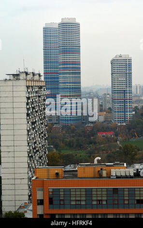 Maisons et Appartements dans le quartier de l'Avenue Mira, Moscou, Russie Banque D'Images