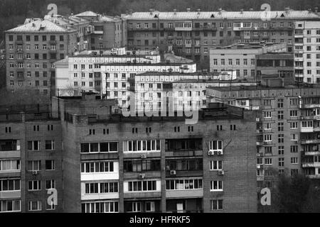 Maisons et appartements dans le Mira Avenue de Moscou, Russie Banque D'Images