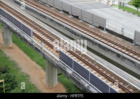 Pistes MRT Singapour Banque D'Images