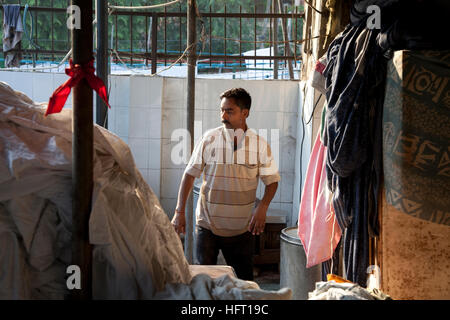 La Devi Prasad Sadan Dhobi Ghat, Hailey Lane, Delhi, Inde Banque D'Images