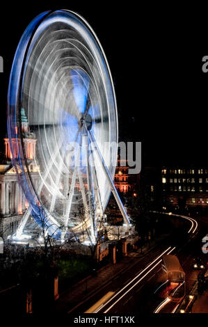 Grande roue - Roue de Belfast qui est une fonction semi-permanent à Belfast au cours de 2008-2009. Banque D'Images