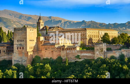 Palais de l'Alhambra, Grenade, Andalousie, Espagne Banque D'Images