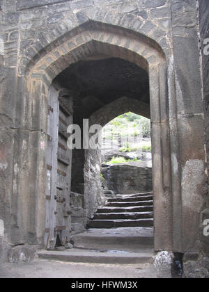 Shivaneri gad ou fort entrée privée, , Inde Banque D'Images