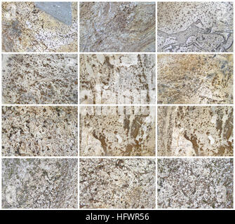 Calcaire naturel 12 arrière-plan ou textures. La vraie couleur. Sans saturation de couleurs. Banque D'Images