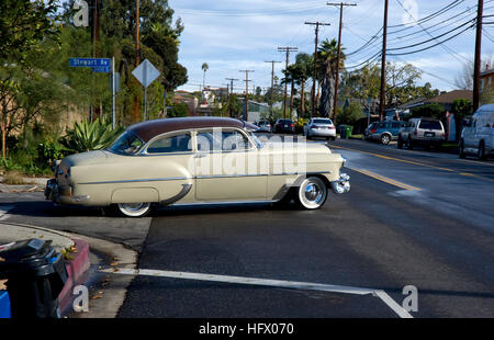 Classic car dans les rues de Los Angeles, CA Banque D'Images