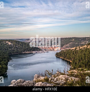 Antenne panorama Skradin Banque D'Images