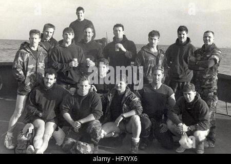 100107-N-0000X-003 PANAMA (janv. 1990) dans ce fichier, photo non datée de Seal Team 4 membres posent pour une photo de groupe avant Opération Juste Cause. (U.S. Photo/marine) Parution US Navy 100107-N-0000X-003 Membres du Seal Team 4 posent pour une photo de groupe avant l'Opération Juste Cause Banque D'Images