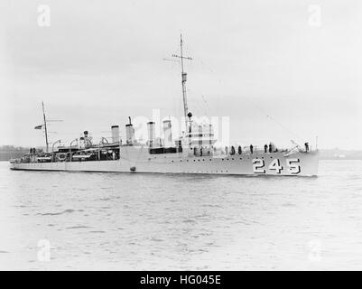 USS Reuben James (DD-245) Le 29 avril 1939 Banque D'Images