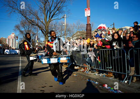 Philadelphia, États-Unis. 06Th Jan, 2017. La béquille mimée au cours de la 117e assemblée annuelle le jour de l'an Mummers Parade, à Philadelphie, PA, 1er janvier 2017. © Bastiaan Slabbers/Alamy Live News Banque D'Images