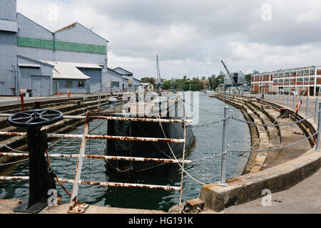 Cité à l'île de Cockatoo Docks, anciennement est la plus grande et chantier maintenant répertorié au Patrimoine Mondial de l'UNESCO. Banque D'Images