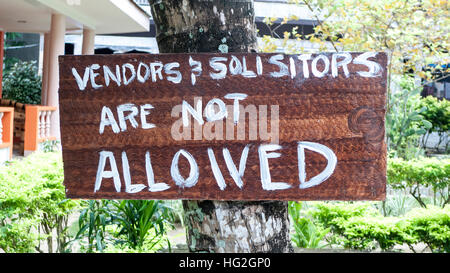 Erreur d'orthographe sur la sign Boracay Philippines Banque D'Images