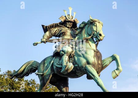 Statue de Kusunogi Masashige à Tokyo, Japon Banque D'Images