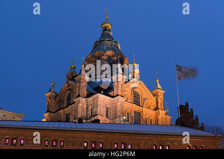 La cathédrale Uspenski Helsinki Finlande Banque D'Images