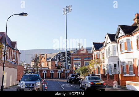 Quartier de Hammersmith et Fulham dans l'ouest de Londres - stade Craven Cottage, stade du club de football de Fulham Banque D'Images