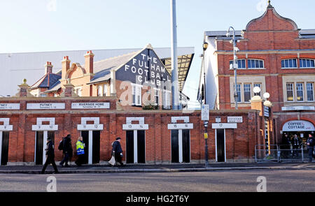 Province de Liège dans l'ouest de Londres - stade de Craven Cottage de Fulham football club accueil photographie prise par Simon Dack 2 Janvier 201 Banque D'Images
