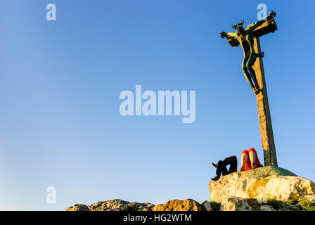 Pecs (Fünfkirchen) : Crucifix sur l'Havi hill au début des montagnes Mecsek, Baranya, , Hongrie Banque D'Images