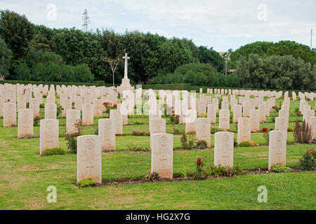 Cimetière des sépultures de guerre du Commonwealth, Catane, Sicile Banque D'Images