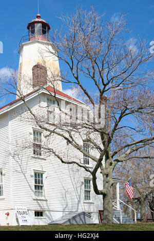 Le quartier historique de Sandy Hook Lighthouse située à Sandy Hook (New Jersey), Gateway National Recreation Area Banque D'Images