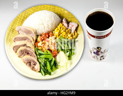 Taiwan food - viande de canard jeu de riz Banque D'Images