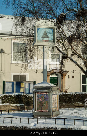 Le panneau de la commune de North Walsham, Norfolk, England UK Banque D'Images