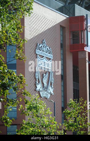 Vue sur le stade de Liverpool de Stanley Park Banque D'Images