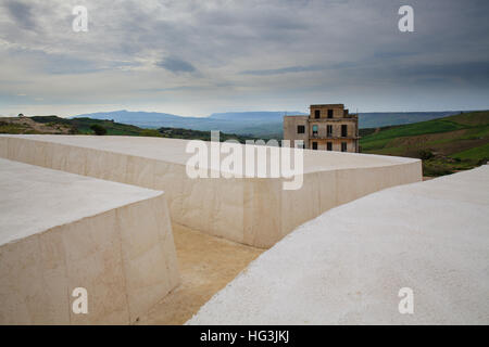 Ruderi di Gibellina, Sicile, Italie Banque D'Images