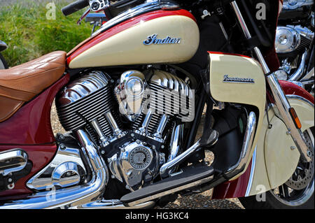 Indian Motorcycle engine close up Banque D'Images