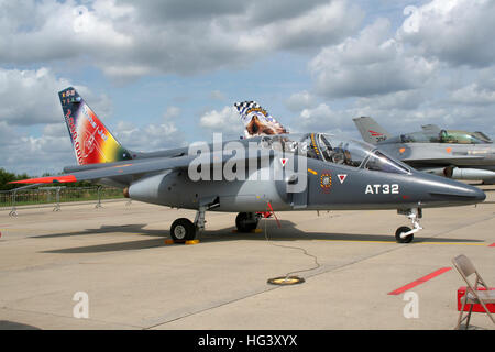 La force aérienne belge d'entraînement à réaction Alpha jet Banque D'Images