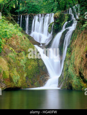 Four Falls, Dyfed, au nord du Pays de Galles, Royaume-Uni Banque D'Images