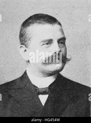 Baron Detlev von Liliencron né Friedrich Adolf Axel Detlev Liliencron, le 3 juin 1844 - 22 juillet 1909, était un romancier et poète lyrique allemand, reproduction d'une photo de l'année 1895, l'amélioration numérique Banque D'Images