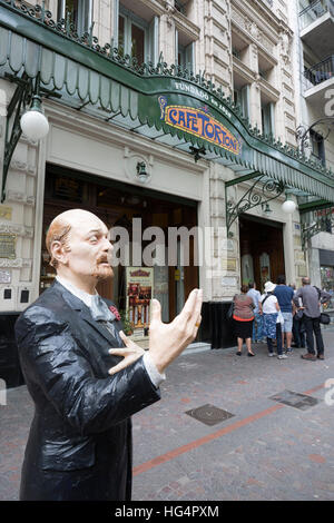 Extérieur de Cafe Tortoni sur l'Avenida de Mayo, Buenos Aires, Argentine, Amérique du Sud Banque D'Images