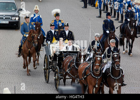 Mariage de la princesse héritière Victoria et le Prince Daniel de Suède. Banque D'Images