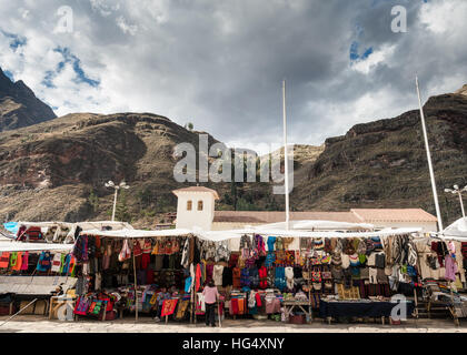 Marché Pisac colorés au Pérou Banque D'Images