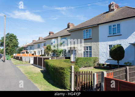 Maisons du Conseil sur Horton Road, Stanwell Moor, Surrey, Angleterre, Royaume-Uni Banque D'Images