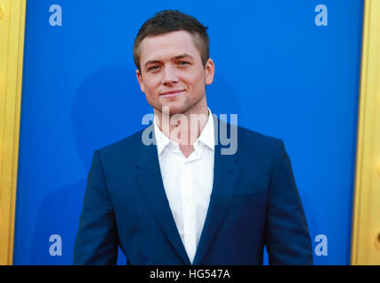 Los Angeles premiere de 'Sing' - Arrivées comprend : Taron Egerton Où : Los Angeles, California, United States Quand : 03 déc 2016 Banque D'Images