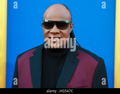 Los Angeles premiere de 'Sing' - Arrivées avec Stevie Wonder : où : Los Angeles, California, United States Quand : 03 déc 2016 Banque D'Images