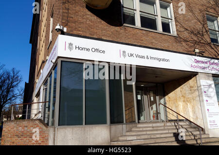 Home Office, Visa et Immigration, Office, Newport Road, Cardiff. Banque D'Images