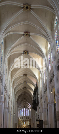 La cathédrale de Chartres , france / intérieur Vue interieure de la cathedrale de Chartres Banque D'Images