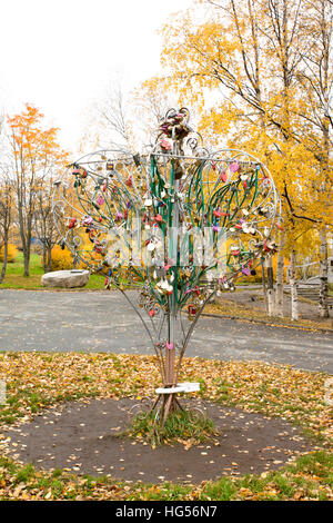 Arbre à miel se bloque à l'automne park Banque D'Images