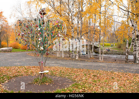 Arbre à miel se bloque à l'automne park Banque D'Images