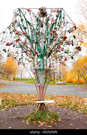 Arbre à miel se bloque à l'automne park Banque D'Images