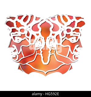 Portrait des jumeaux lumineuse, signe zodiacal Gémeaux Illustration de Vecteur