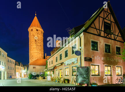 Gunzenhausen : tower Färberturm, Mittelfranken, Middle Franconia, Bayern, Bavière, Allemagne Banque D'Images