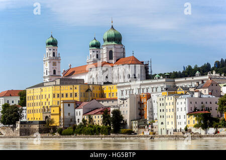 Stephan Cathedral Skyline Passau Old Town, basse-Bavière, Allemagne Banque D'Images