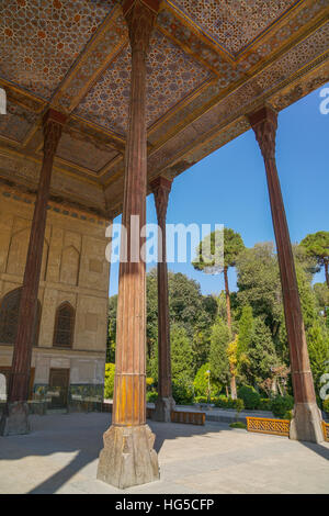 Chehel Sotun (Chehel Sotoun) (40 colonnes) Palace, Isfahan, Iran, Moyen-Orient Banque D'Images