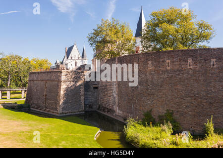 Le Château des Ducs de Bretagne, dans la ville de Nantes, Pays de la Loire, Loire Atlantique, France Banque D'Images