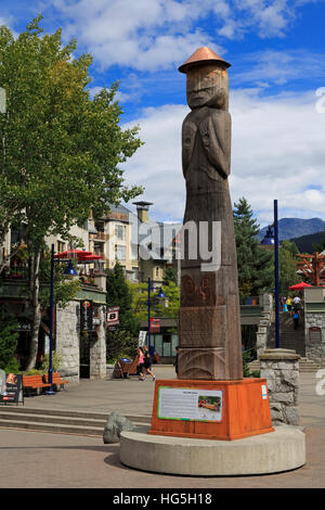 Bienvenue La Figure, le village de Whistler, British Columbia, Canada Banque D'Images