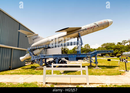 Martin CGM-13 Mace, 59-4860, fabriqué 14 mars 1961, piloté par l'Escadron de missiles Drone 4751St, Commandement de la Défense aérienne, Hurlburt Field, en Floride. Donné à la musée en 1973 en tant que sa première cellule de l'écran. Banque D'Images